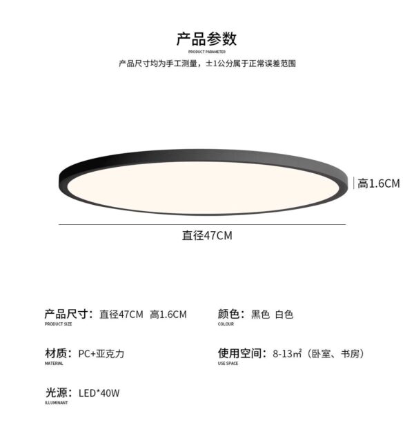Ultra-Thin Flush Mount Ceiling Light
