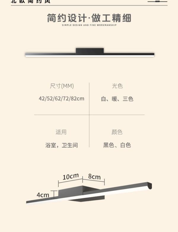 Wall Mounted LED Mirror Light