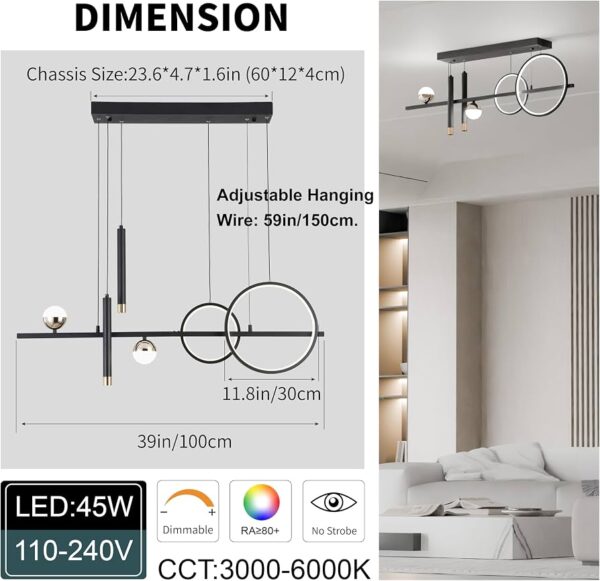 1000017263 Luxury Large LED Pendant Light